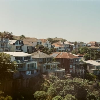 A hill with houses in Sydney