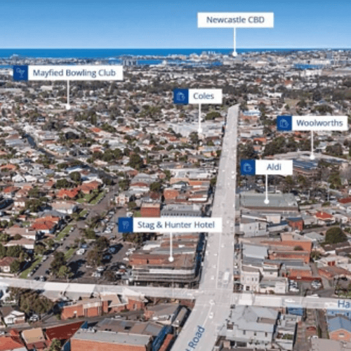 Mayfield Suburb Aerial view - Credit Colliers